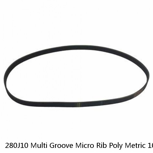 280J10 Multi Groove Micro Rib Poly Metric 10 ribbed V Belt 280-J-10 280 J 10 #1 small image