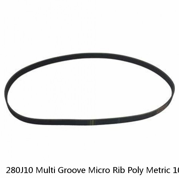 280J10 Multi Groove Micro Rib Poly Metric 10 ribbed V Belt 280-J-10 280 J 10 #1 image