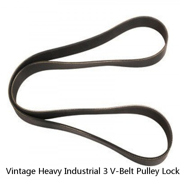 Vintage Heavy Industrial 3 V-Belt Pulley Locking Shaft Farm Equipment Machine  #1 image